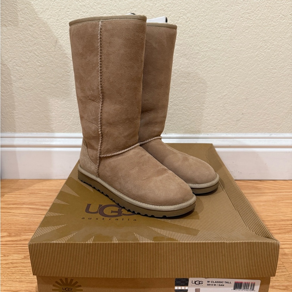 UGG Classic Tall Boots in Tan Suede